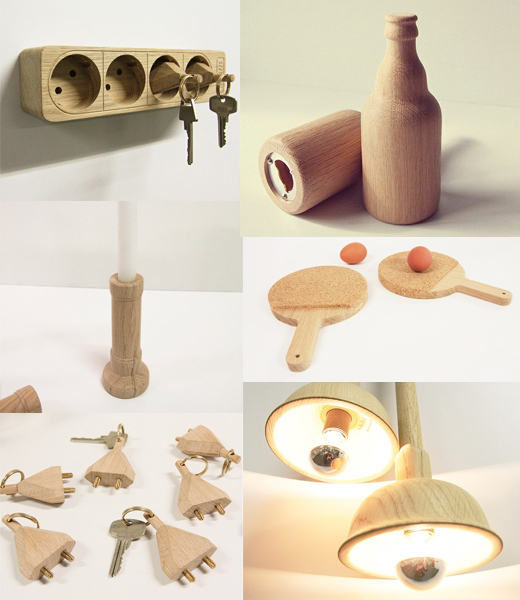 Wohnaccessoires aus Holz von kitschcanmakeyourich - Tischtennisschläger als Untersetzer, Saugglocke als Lampe, Kerzenständer, Schlüsselanhänger