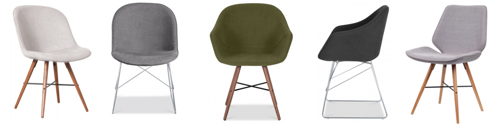 Stühle CLAM, Lounge Chair GEM, Polsterstuhl REX und Stuhl mit Lehne TOVE von 365° north über fashion for home online bestellen, Möbel, Esszimmer