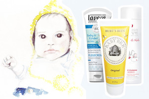 Babypflege für Gesicht und Körper für Erwachsene - Baby Illustration