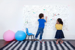 Großes Wandposter für Kinderzimmer von OMY zum Selbstausmalen, Malposter von Smallable