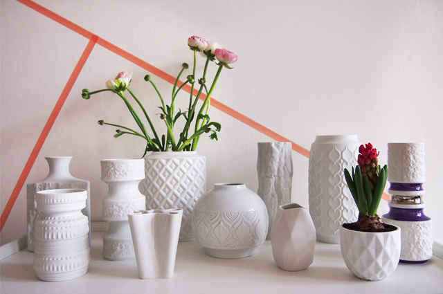 Vasen in Weiß aus Porzellan und Keramik, Vintage oder Design zum Sammeln, onlineshop, online bestellen 